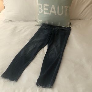 Joe’s Sinclair Mid Rise Raw Hem Skinny Ankle Jeans 26